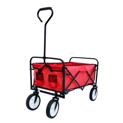 VYNXARIA Folding Wagon Garden Shopping Beach Cart (Red)