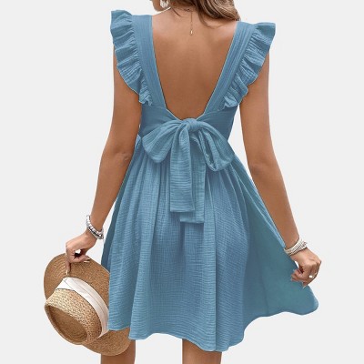 Women's Flutter Sleeve Mini Dress - Cupshe
