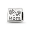 Black Bow Jewelry I Love You Mom, 3-Sided Sterling Silver Bead Charm - 3 of 4
