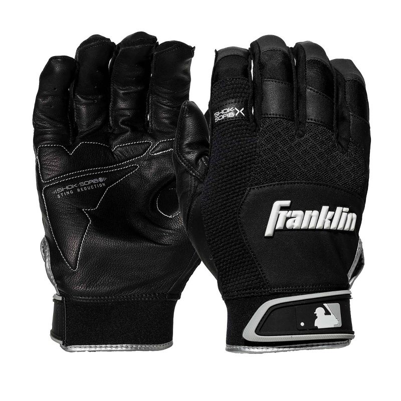 Franklin Sports Adult Shok-Sorb X Batting Gloves Black - XL, 3 of 4