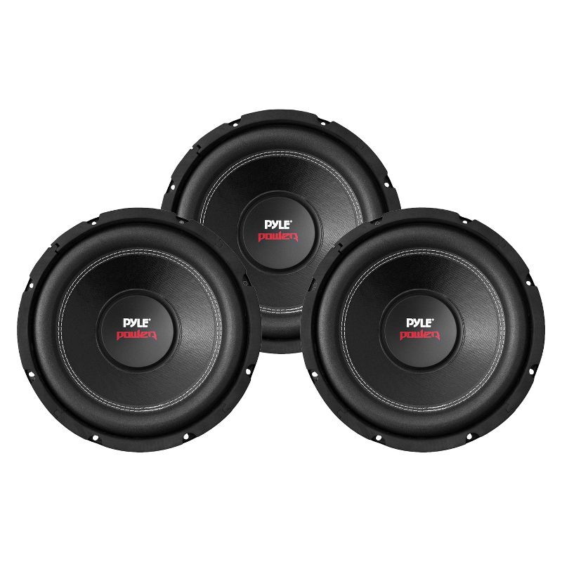 Pyle PLPW15D 15" 2000 Watt DVC Power Car Audio Subwoofer with Black Steel Basket, Non Press Paper Cone, and Dual 4 Ohm Impedance (3 Pack), 1 of 7