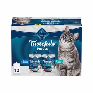 Blue Buffalo Tastefuls Chicken & Tuna Flavor Purees Adult Cat Treats - 36oz - 1 of 4