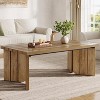 Tribesigns Tribesigns Rectangle Coffee Table, 47-Inch Farmhouse Center Table for Living Room, Walnut Wood Finish,Walnut - 3 of 4