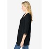 Woman Within Plus Size Pintuck Henley Crochet Trim Tunic - 4 of 4