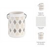Ceramic Hurricane Lantern with Cutout Design - Ceramic Outdoor & Indoor Accent for Home, Garden, Patio & Office - 4 of 4