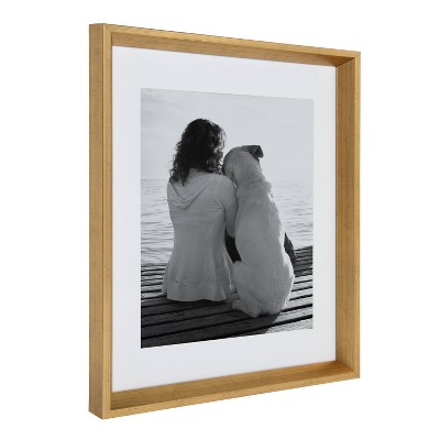 Gold 14x18 Classic Wall Picture Frame Set with White Mat