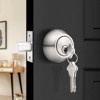 Itopfox 2 Pack Keyed Alike Single Cylinder Deadbolts Brushed Nickel, Keyway Keys Handleset, 3 Keys Anti-Theft Interior & Exterior Door Hardware - 3 of 4