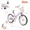 Costway 18'' Kids Bike Toddlers Freestyle Adjustable Bicycle w/ Training Wheels - 2 of 4