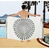 LA LEELA Men's Sarong Beach Cover Ups Wraps One Size Snow Mandala - 2 of 4