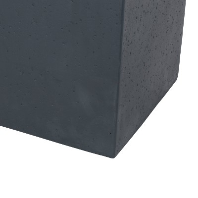 Aidan Dark Gray Lightweight Concrete Outdoor Side Table