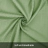 LunaLulinlk Waffle Shower Curtains with 12 Hooks，Green - 4 of 4