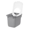IRIS USA Top Entry Cat Litter Box with Litter Catching Lid, Privacy Walls and Scoop, Cat Pan - 2 of 4