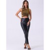 INSPIRE CHIC Women's Party Glitter Cut-Out Front Sleeveless Crop Tank Top - 4 of 4