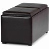 CAVINAS Faux Leather Storage Ottoman Bench,Upholstered Ottoman with 2 Flip Over Serving Trays for Living Room,Bedroom - 4 of 4