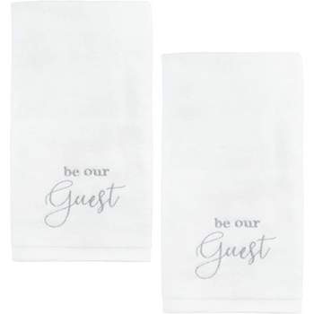 AuldHome Design Guest Towels; Be Our Guest Monogrammed Hand Towels