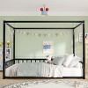 Accent Bed Frame Modern with Guardrail Fence for Bedroom Floor Style - 56.7"W - 3irtyhousy - 3 of 4