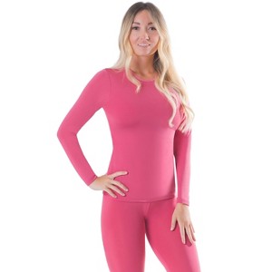 Rocky Women's Thermal Tops Long Johns Underwear Shirt Fleece Lined Base Layer Shirt, Tagless, Insulated For Outdoor Ski Warmth/Extreme Cold Pajamas - 1 of 4