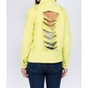 Women's Distressed Slim-Fit Denim Jacket - American Bazi - 2 of 3