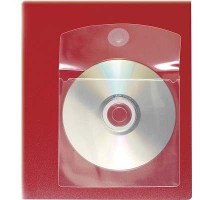 Cardinal CD Disk Pockets Self-Adhesive 5"x5" 10/Pack Clear 21845