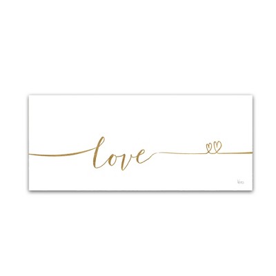 Gold Script Love Quote Canvas Art Print