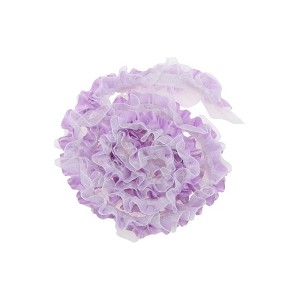 Unique Bargains Ribbon Double-Layer Tweed Crinkle with Elastic Lace Snow Yarn Polyester 35.83"x1.57" 1 Pc - 1 of 3