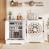 Tangkula 6-Tier Mirrored Shoe Organizer w/Laser-Engraved Floral Patterns for Entryway - 2 of 4