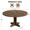 ODK Round Dining Table, Wood Kitchen Table, Dinning Room Tables for 4-6 People, Dinner Table with Wooden Tabletop and Legs for Dining Room Living Room - 2 of 4