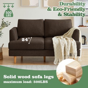 Gericco Loveseat Sofa 56", Small Couches for Small Spaces, Mid Century Love Seat Couches for Living Room, Upholstered 2-Seater Small Couch - 1 of 4