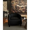Accent Chair Velvet Club Chair Comfy Armrest Upholstered Barrel Chair with Soft Padded Seat for Living Room Bedroom Study Waiting Room - 3 of 4