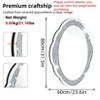 31.5x23.6in Sparkly Crystal Crushed Diamond Wall Mirror Oval Accent Mirror Bathroom Hallway - 2 of 4
