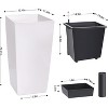 30" Tall Planters Set of 2, Outdoor£¦Indoor Black Planter Pots, High Front Porch Planter Pots with Drainage Holes£¦Water£ - 2 of 4