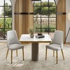 WJSHome Modern Dining Chairs Set of 2, PU Leather Accent Chairs with Gold Metal Legs for Dining Room,Kitchen , Bedroom, Living Room - 2 of 4