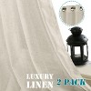 Living Room Linen Curtains Nickel Grommet Energy Saving Light Filtering Semi Sheer Curtain - 2 of 4