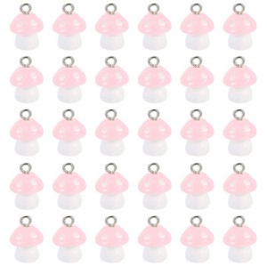Unique Bargains Beautiful Designer DIY Jewelry Making Mushroom Pendants 30 Pcs - 1 of 4