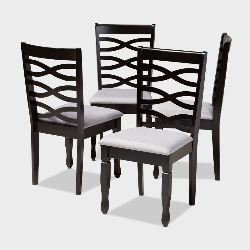 4pc Lanier finished Wood Dining Chairs - Baxton Studio, 1 of 9
