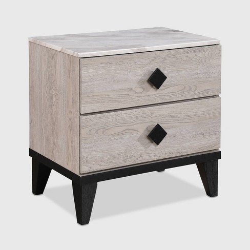 Finley Grey 2 Drawer Nightstand