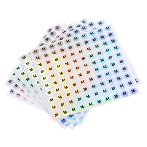 Unique Bargains Laser Capital Alphabet Round Self-Adhesive Reflective Letter Stickers 10 Pcs - 1 of 3