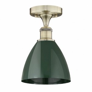 Plymouth Dome - 1 Light Semi-Flush Mount In Industrial Style-11.25 Inches Tall and 7.5 Inches Wide - 1 of 1