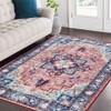 5x7ft Easy-Cleaning Washable Floral Print Rug with Low-Pile, Non-Shedding, Non-Slip Soft Accent Indoor Carpet - 2 of 4
