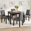 5-Piece Dining Set with Square Table and 4 Chairs for Kitchen, Dining Room - 2 of 4