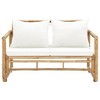 Bench Sofa Natural Bamboo Bamboo Standard Durable Outdoor Bench vidaXL - 2 of 4