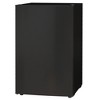 HOMCOM 4.5 Cu Ft Mini Fridge with Freezer, Wheels, Adjustable Thermostat, Single Door Compact Refrigerator for Bedroom, Dorm, Home Office, Black - 4 of 4