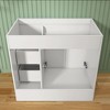 Bath Vanity Cabinet without Top 36 in. W x 21.5 in. D x 33.5 in. H White Bathroom Vanity with Brushed Nickel Handle - 3 of 4