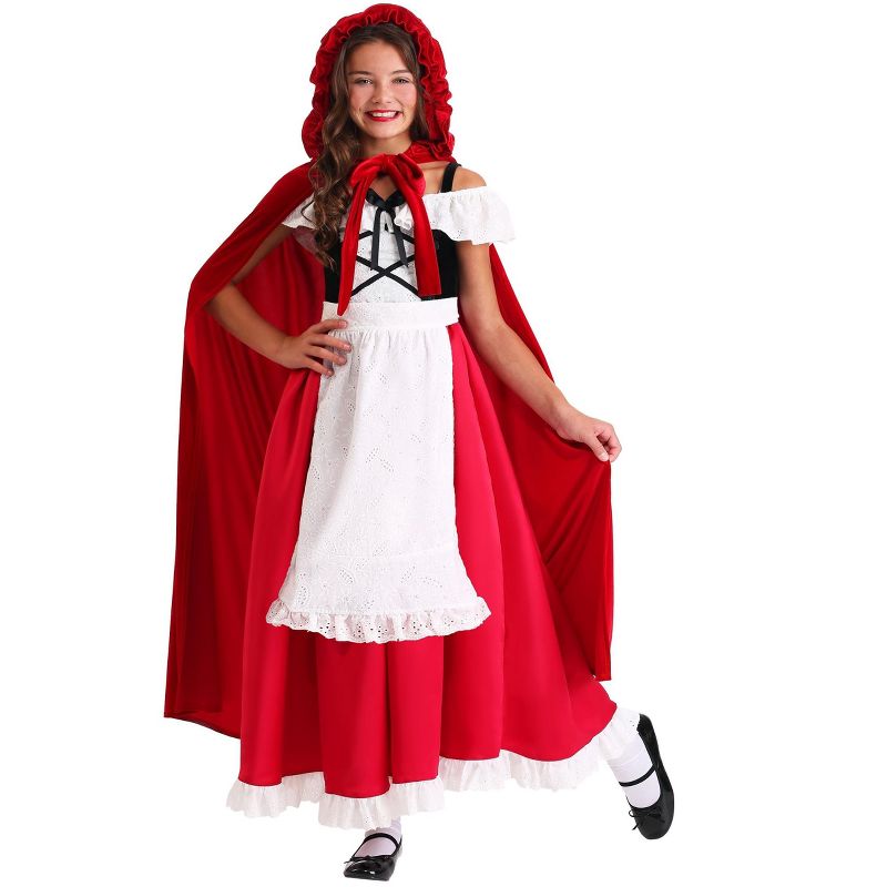 HalloweenCostumes.com Girls Deluxe Red Riding Hood Costume, 1 of 13