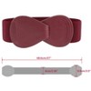 INSPIRE CHIC Women's Interlock 8-shaped Faux Leather Buckle Elastic Belt 1 Pc - 3 of 4