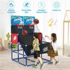 TopComfy Youth Portable Basketball Hoop Dual Shot Arcade Educational Game for Kids 3+ Indoor Outdoor Play with 4 Balls, Black, 21.65"*13.78"*9.84" - 2 of 4