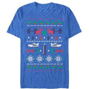 Women's CHIN UP Ugly Christmas Workout Boyfriend Tee - 1 of 4