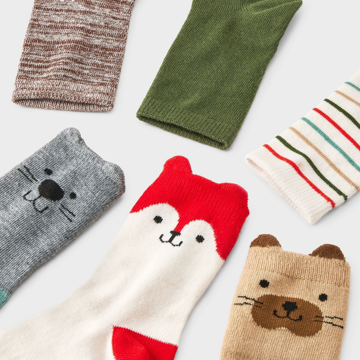 Toddler 6pk Critter Crew Socks - Cat & Jack™ - thumbnail 6