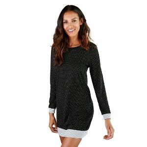 Women's Polka Dot Sleep Shirt - LASCANA - 1 of 4