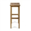 GDFStudio Pensacola Outdoor Acacia Wood 30 Inch Backless Barstools (Set of 2) - 4 of 4